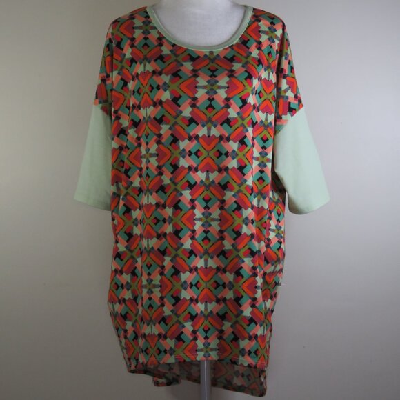 LuLaRoe Women's Multicolor Short-Sleeve Tunic Size M (C1285) - Picture 2 of 7